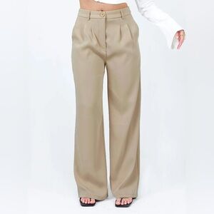 NWT New Princess Polly Archer Pants Trousers Tan Taupe